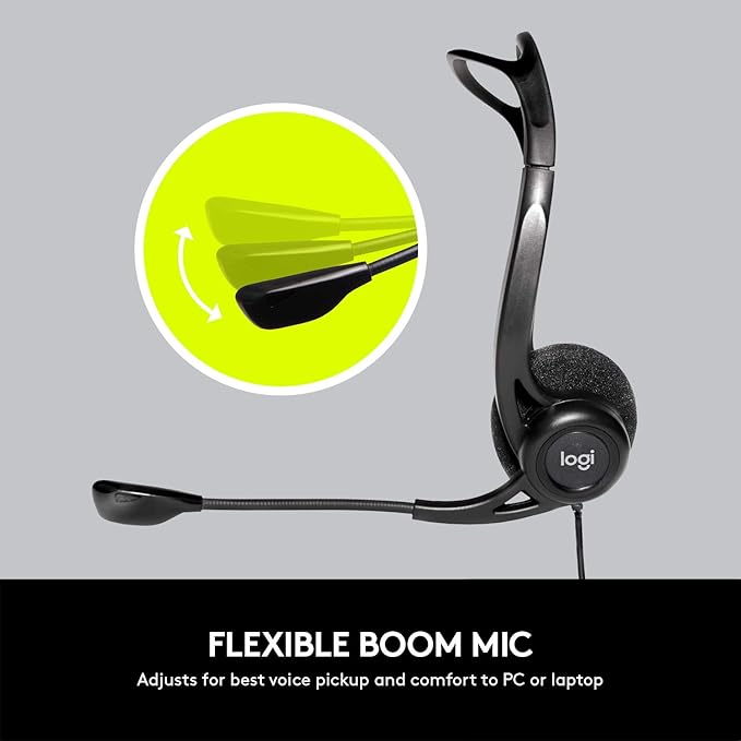 Logitech 960 USB Computer Headset, Black