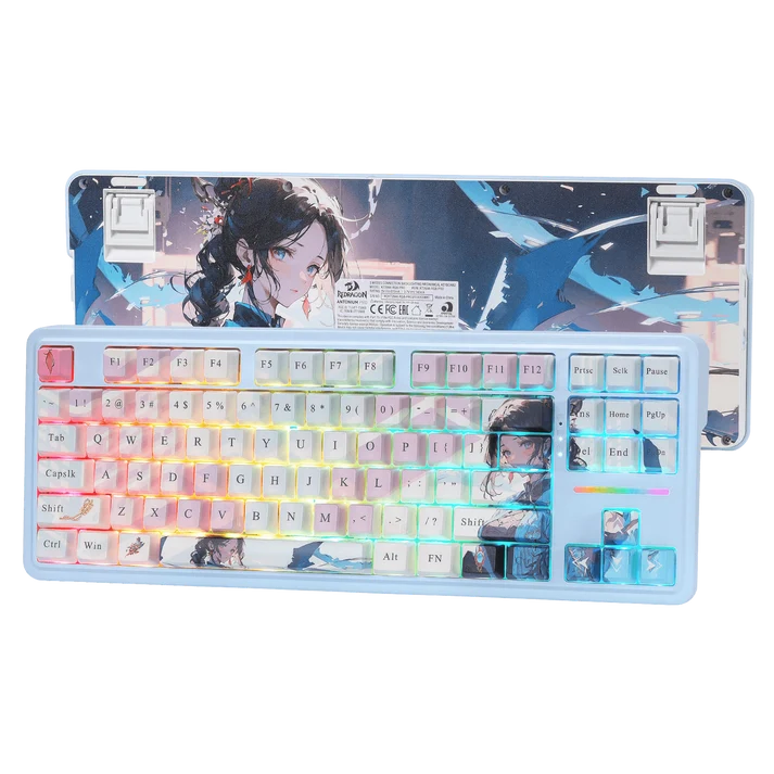 Redragon K728AK-RGB-PRO TEN-KEY-Lees Gasket wired+2.4 GB+BT Mechanical Keyboard