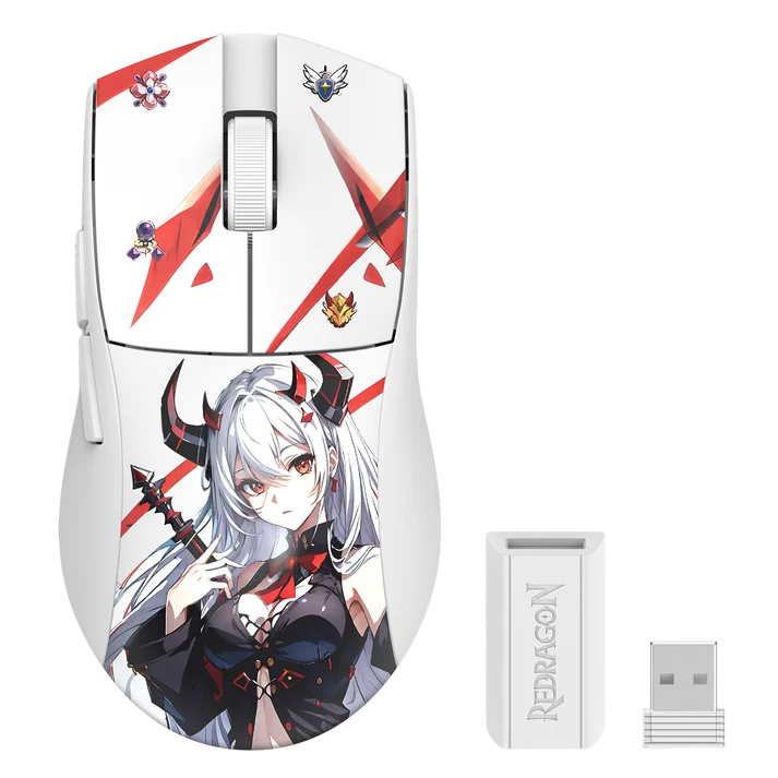 Redragon M916AK PRO 3-Mode Anime Gaming Mouse, 42G Ultra-Light 26K DPI Gaming Mouse