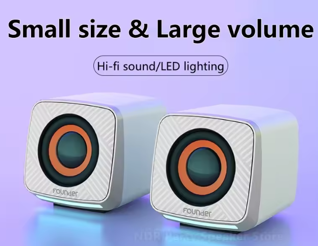 AULA A200 Multi-color Desktop Speaker 2.0 Size