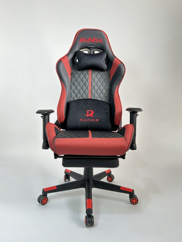 RUNDA GAMING CHAIR RD-6035 FOOTREST BLACK+RED