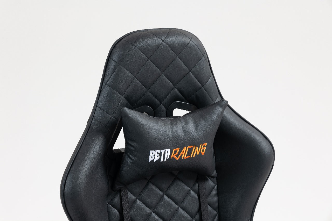 Beta Racing Gaming chair Black with Footrest