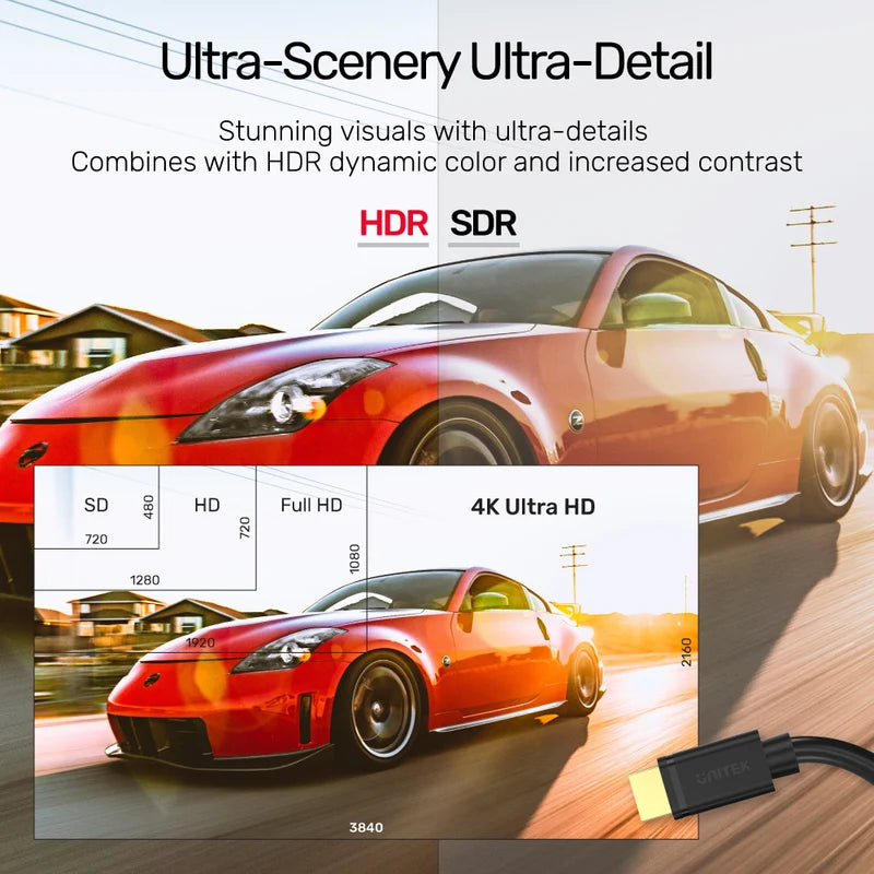 UNITEK Y-C166K 4K 60Hz High Speed HDMI Extension Cable