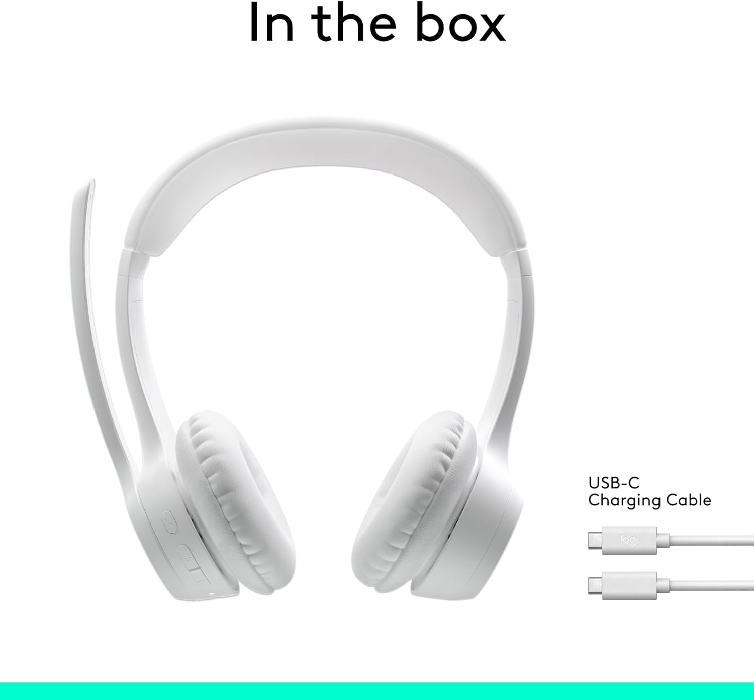 LOGITECH HEADSET - Zone 300 - BLACK &OFF WHITE- BLUETOOTH