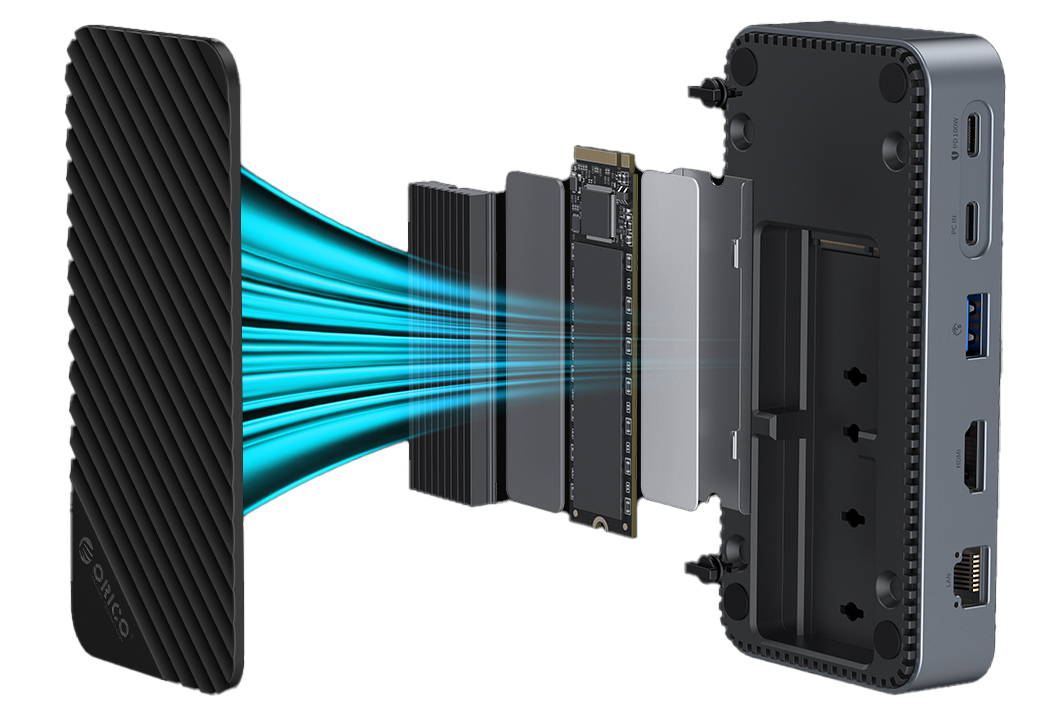 ORICO 10 in 1 Docking Station with M.2 SSD Enclosure Model ORICO-DPM2P9