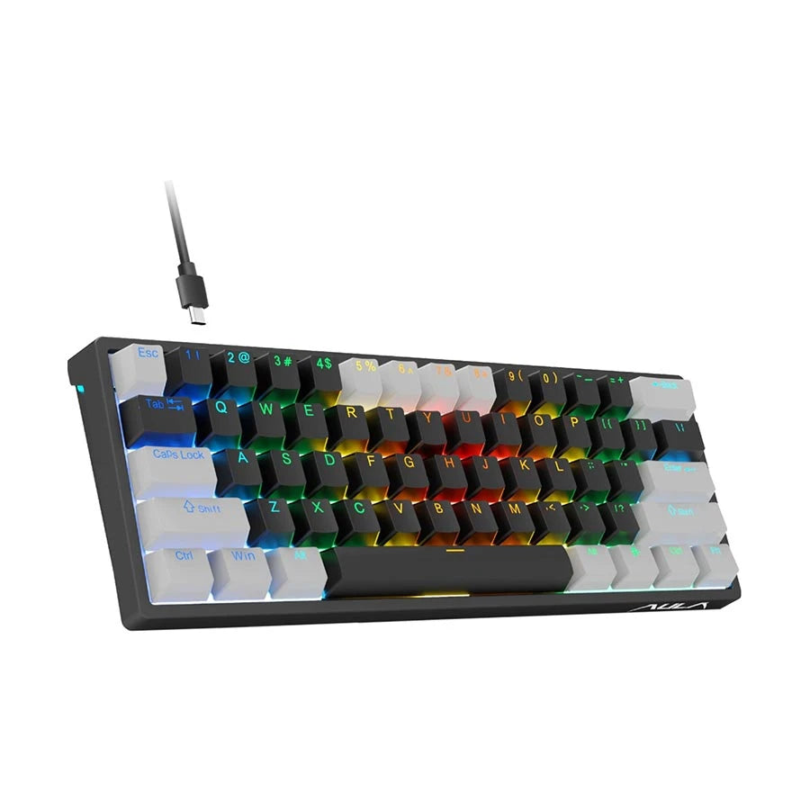 Aula F3261 RGB Hot SwapWired Gray & Black Mechanical Gaming Keyboard (Red Switch)