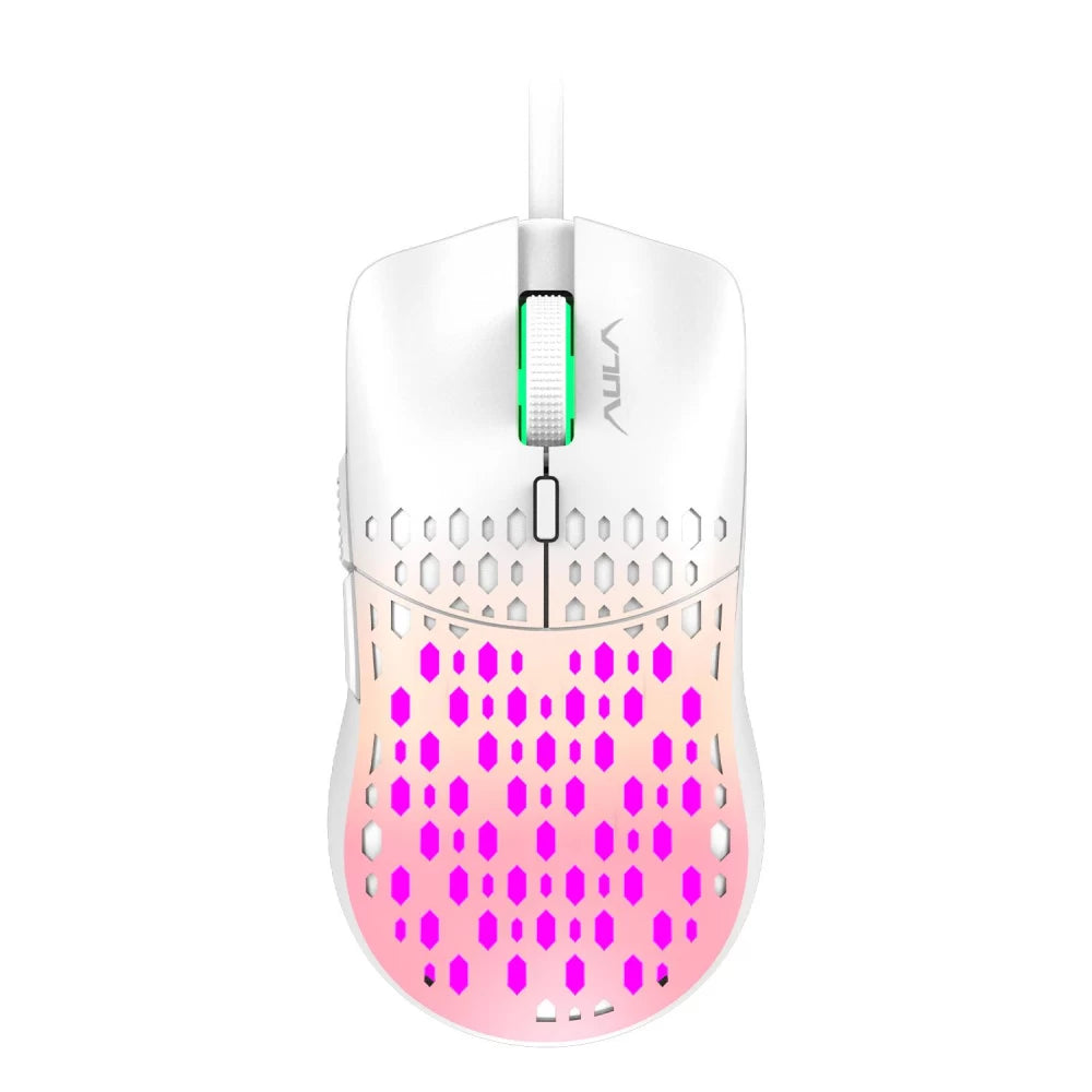 AULA S11 pro Pink Wired gaming mouse with 6 keys