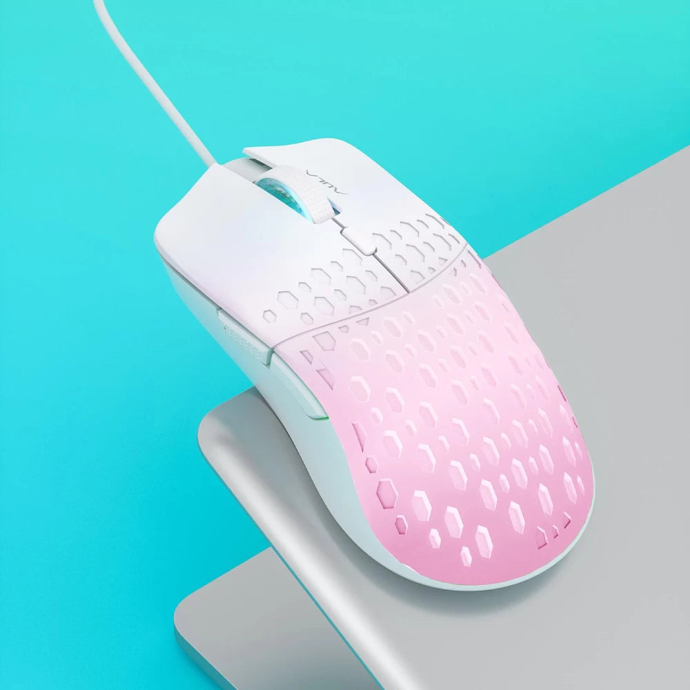 AULA S11 pro Pink Wired gaming mouse with 6 keys