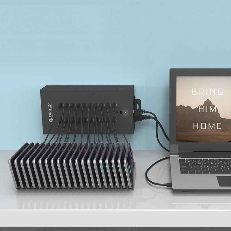 ORICO IH20P-BK Industrial 20 Port USB2.0 HUB