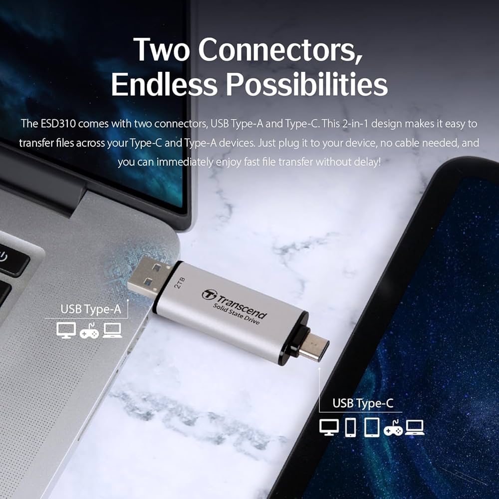 TRANSCEND EXTERNAL SSD ESD310C USB 10GBPS TYPE C