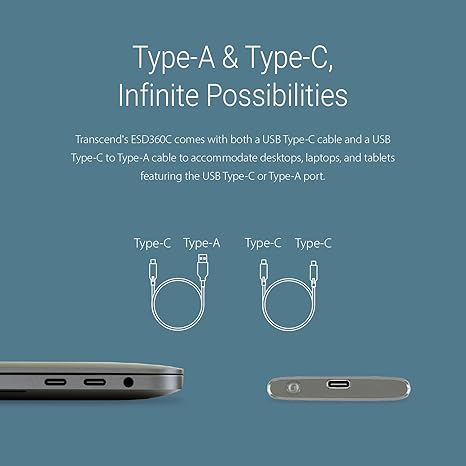 TRANSCEND EXTERNAL SSD ESD360C USB3.2