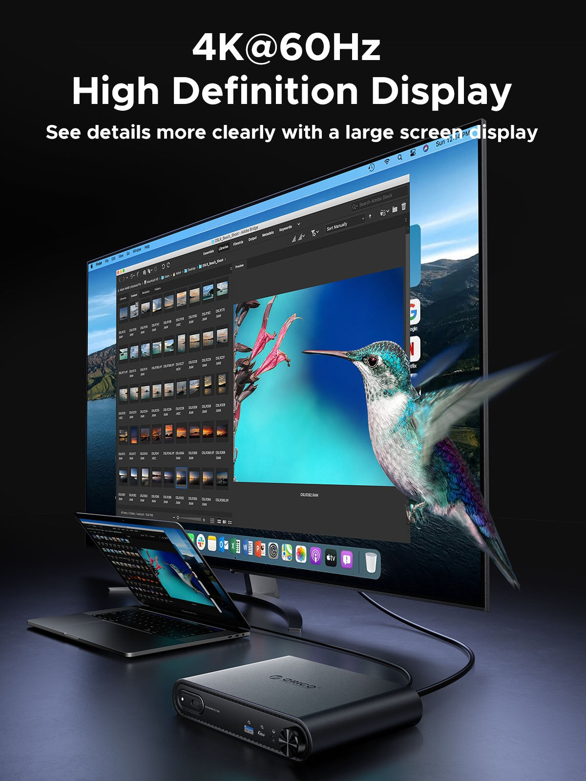 ORICO PTM1-GY 10-in-1 Docking Station with M.2 SSD Enclosure