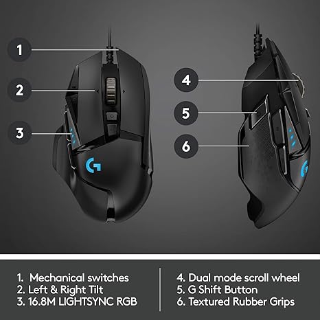Logitech G502 HERO High Performance Wired Gaming Mouse