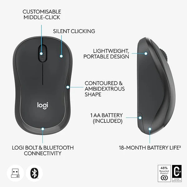 Logitech M240 Silent Bluetooth Wireless Mouse