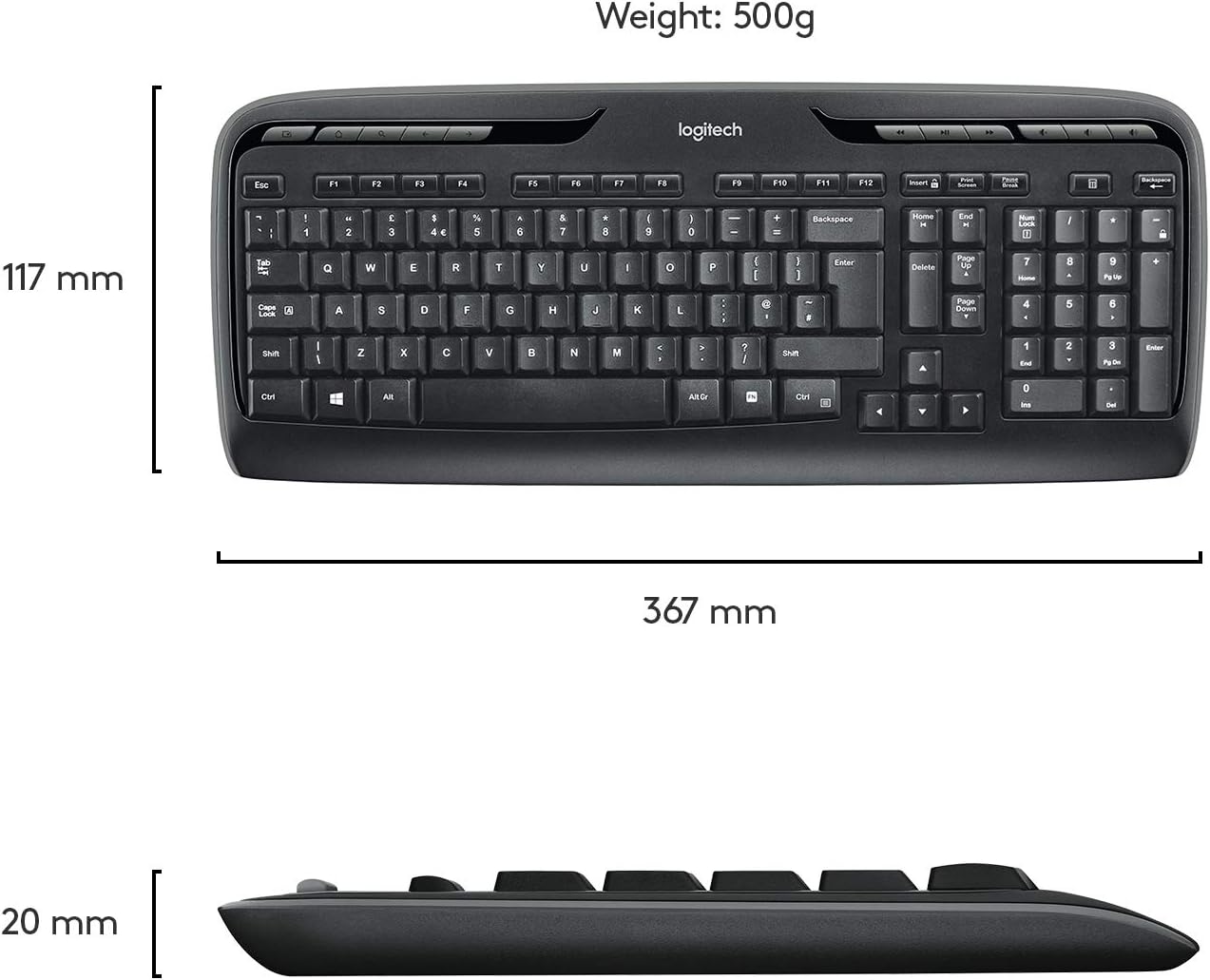 Logitech MK330 Wireless Keyboard and Mouse Combo