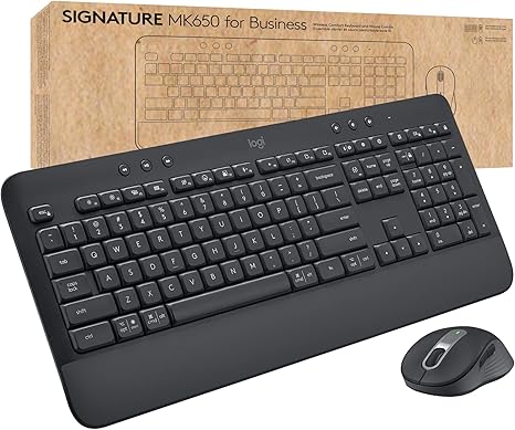 Logitech Signature MK650 Combo for Business, Wireless Mouse and Keyboard, Logi Bolt, Bluetooth, SmartWheel