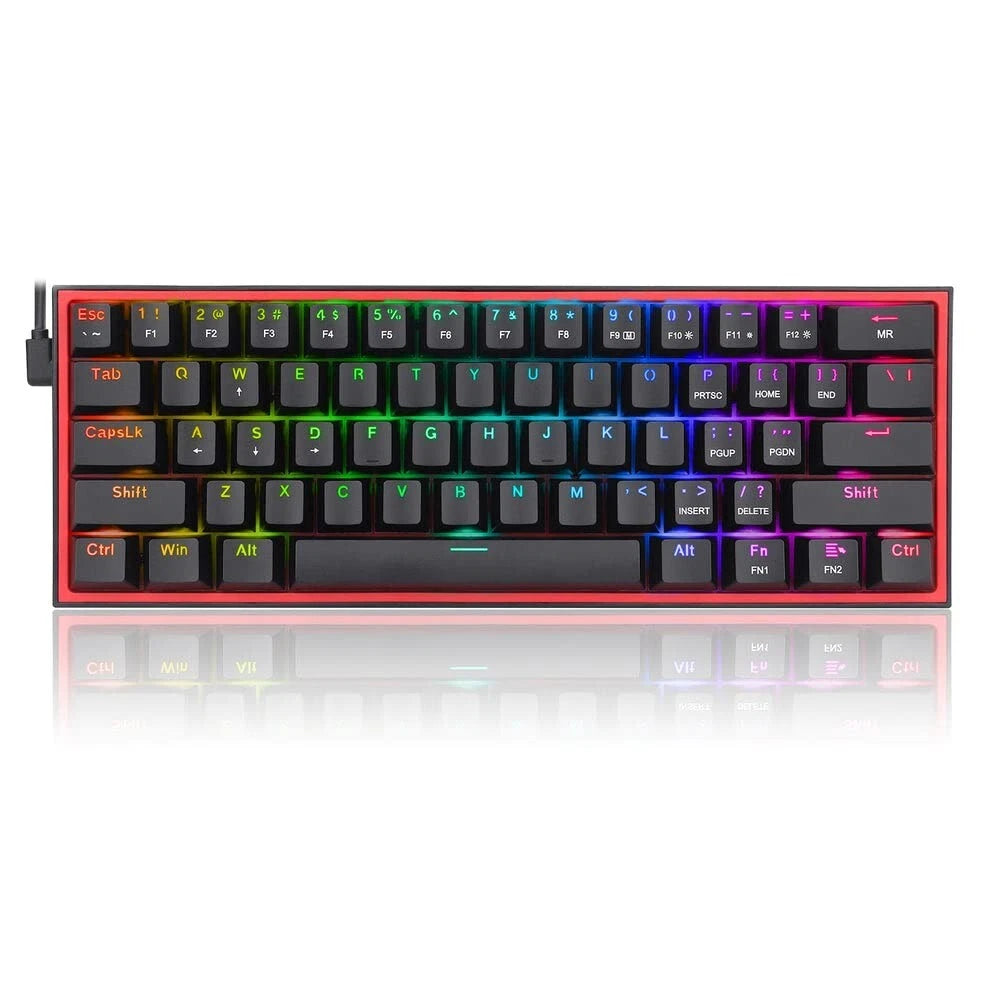 REDRAGON K617- WIRED 61KEY KEYBOARD BLACK-RED
