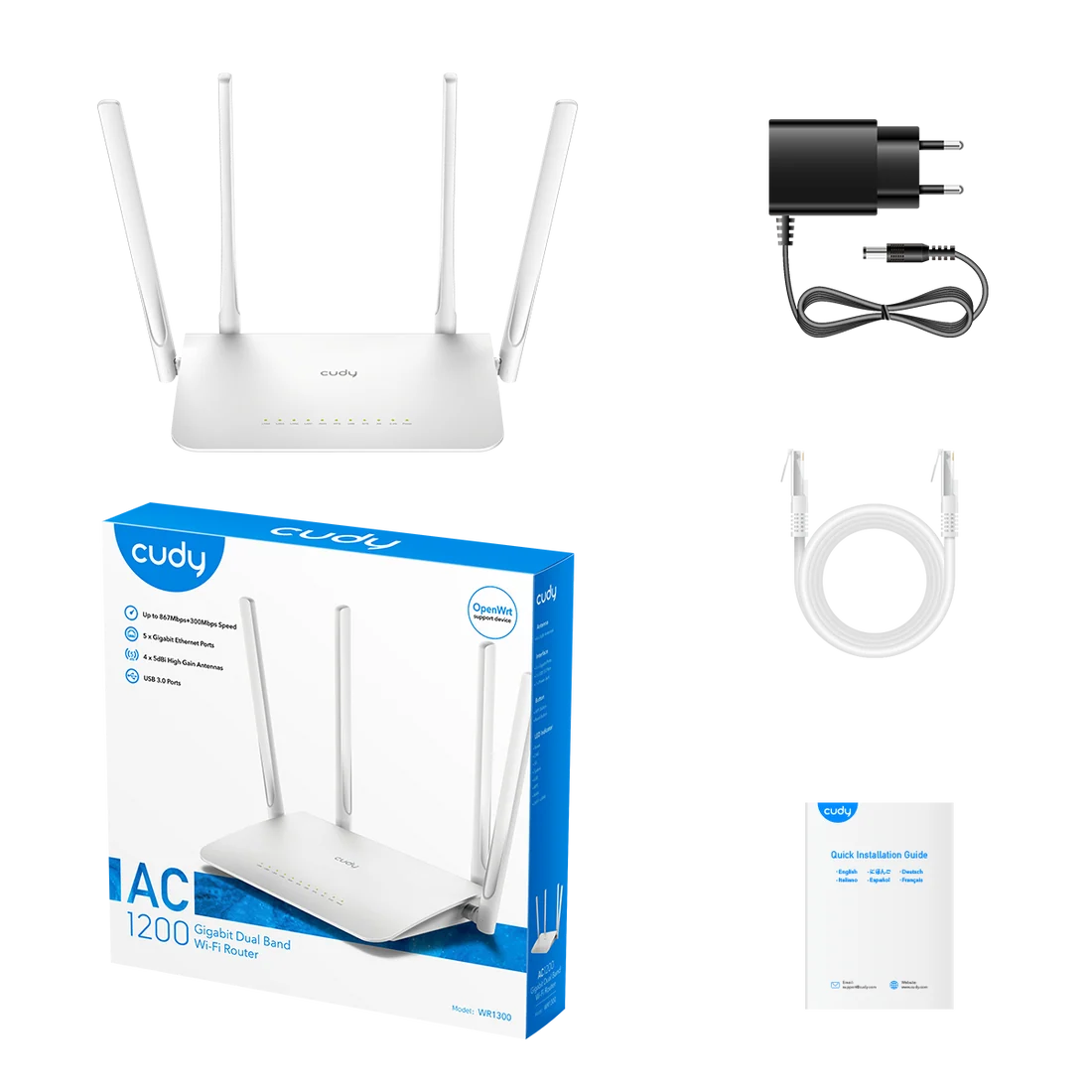 CUDY WR1300 Gigabit Mesh Wi-Fi Router