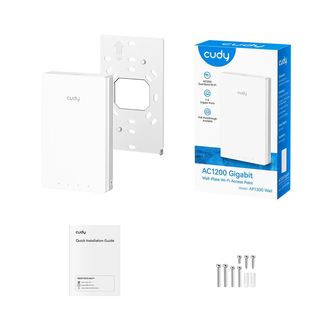 CUDY AP1300 Wall-Plate Access Point