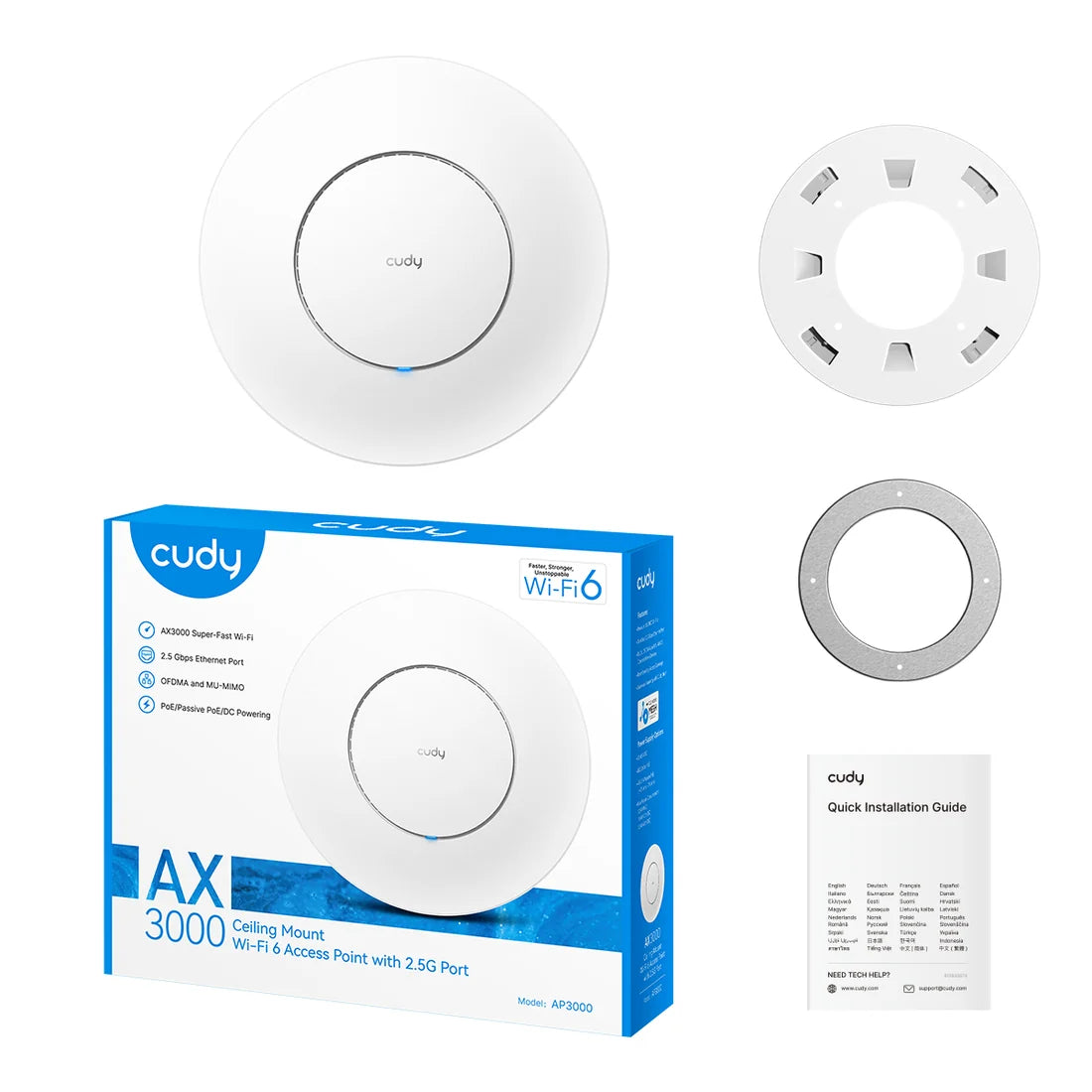CUDY AP3000 2.5G Wi-Fi 6 Access Point