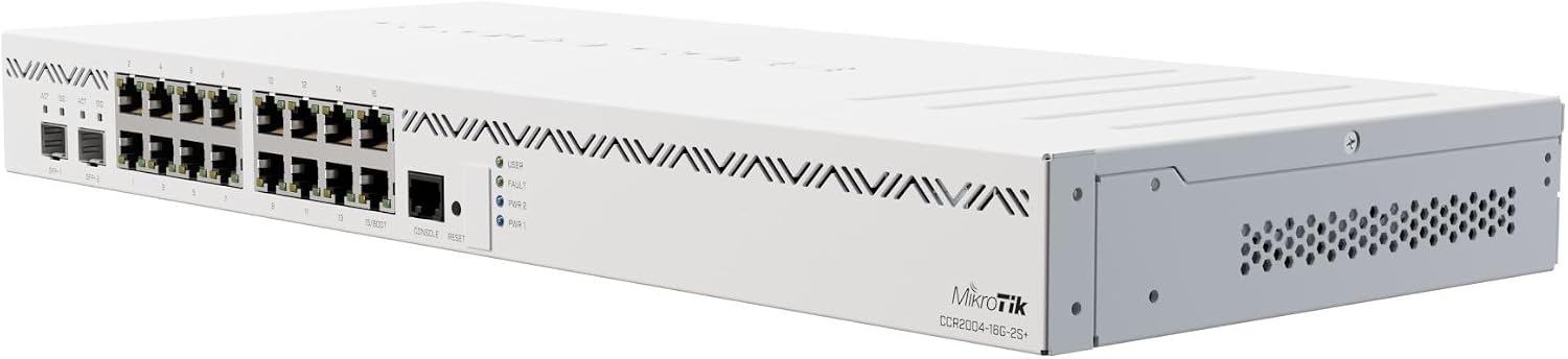 MIKROTIK CCR2004-16G-2S+ Wired router 16 Gigabit Ethernet White