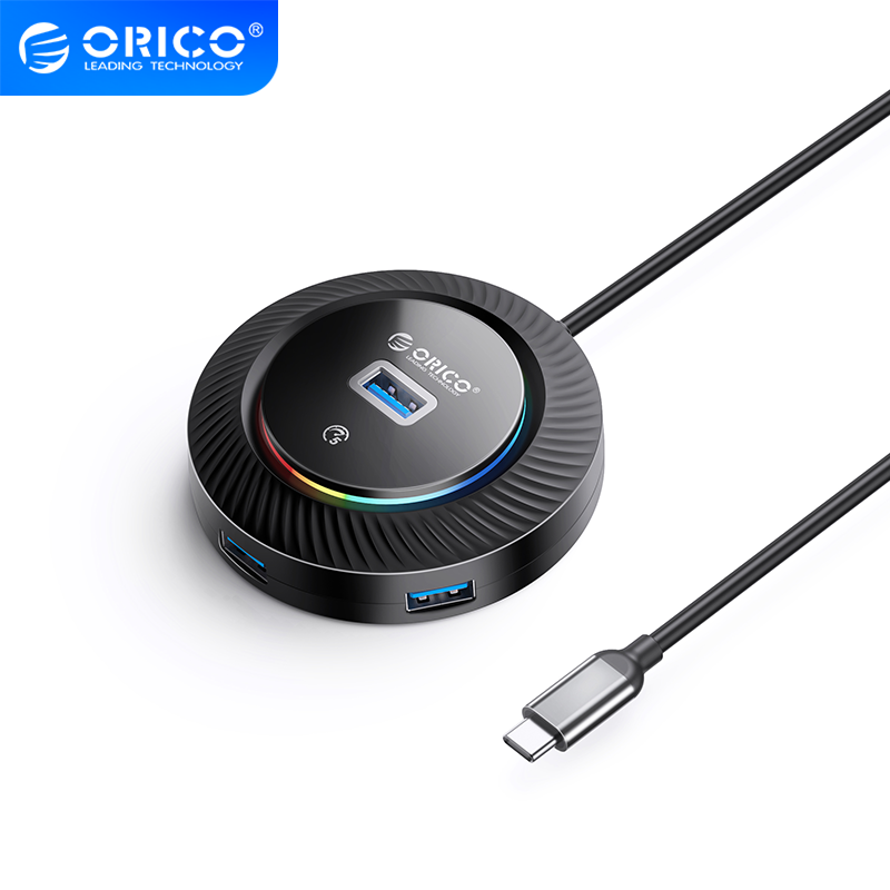 ORICO YKR2-C3-03-BK RGB Desktop 4-Port USB Hub