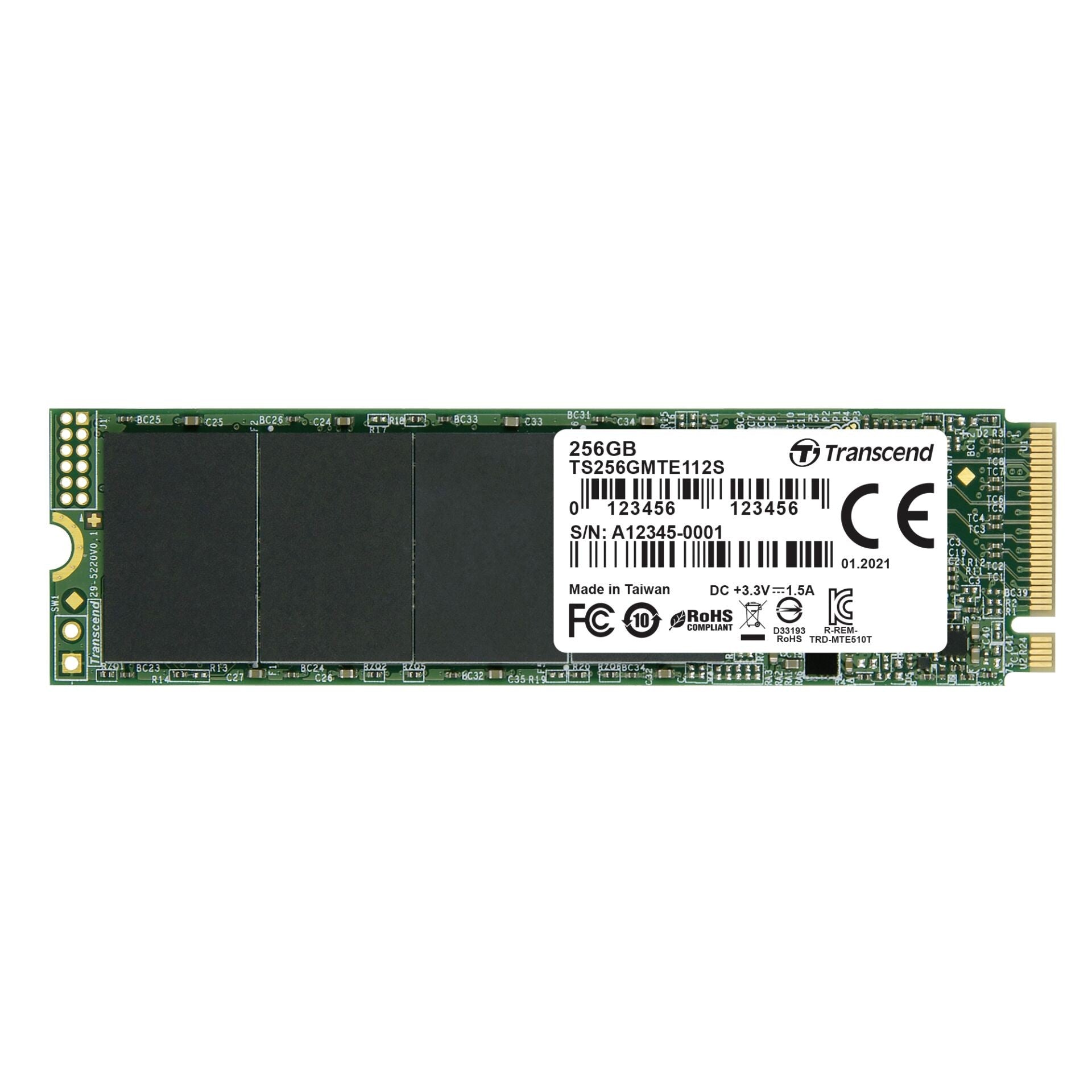 Transcend NVMe PCIe Gen3 x4 MTE112S M.2 SSD Solid State Drive TSMTE112S