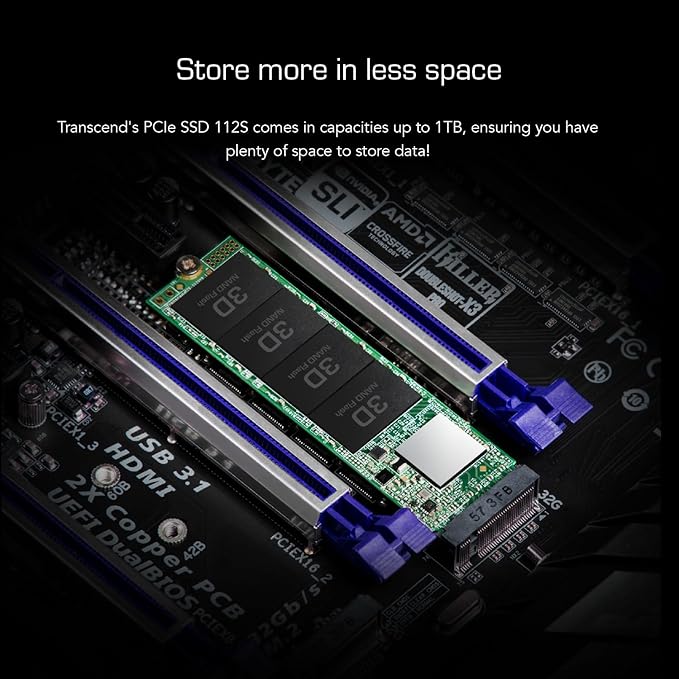 Transcend NVMe PCIe Gen3 x4 MTE112S M.2 SSD Solid State Drive TSMTE112S