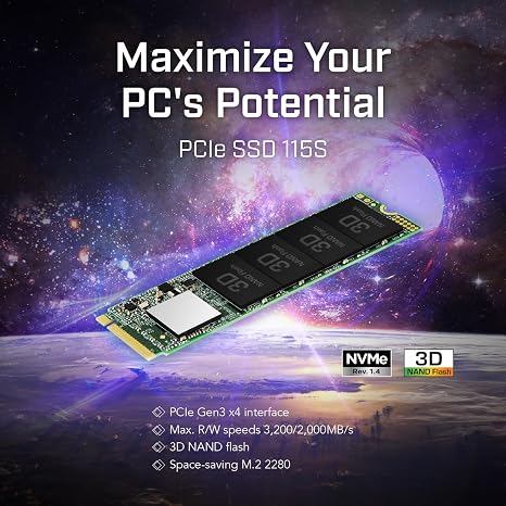 TRANSCEND  M.2 NVME (TSGMTE 115S)GEN 3 3D NAND