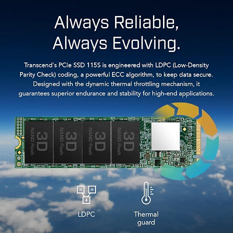 TRANSCEND  M.2 NVME (TSGMTE 115S)GEN 3 3D NAND