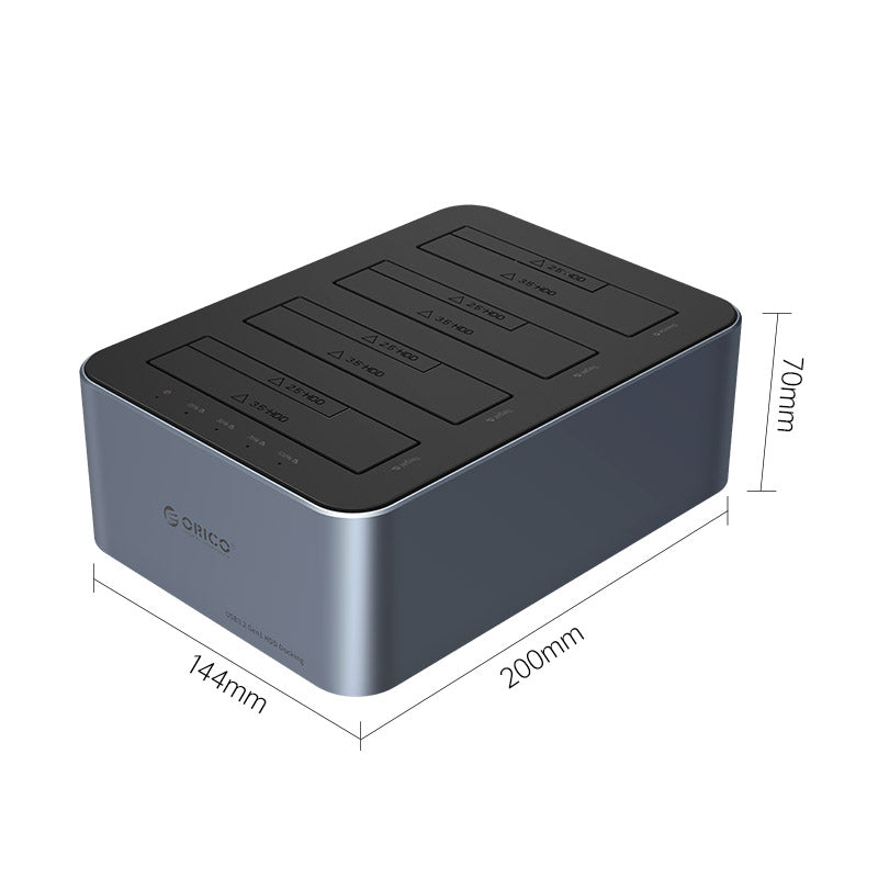 ORICO 6646C3-C-GY 2.5"/3.5" SATA HDD/SSD Four-bay Dock with Offline Clone Function