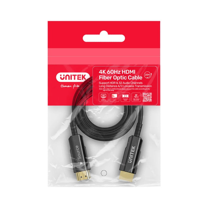 UNITEK C11072BK 4K 60Hz HDMI Fiber Optic Cable