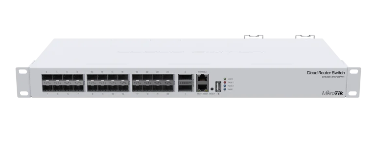 MIKROTIK CRS326-24S+2Q+RM faster switches with 40 Gbps QSFP+ ports
