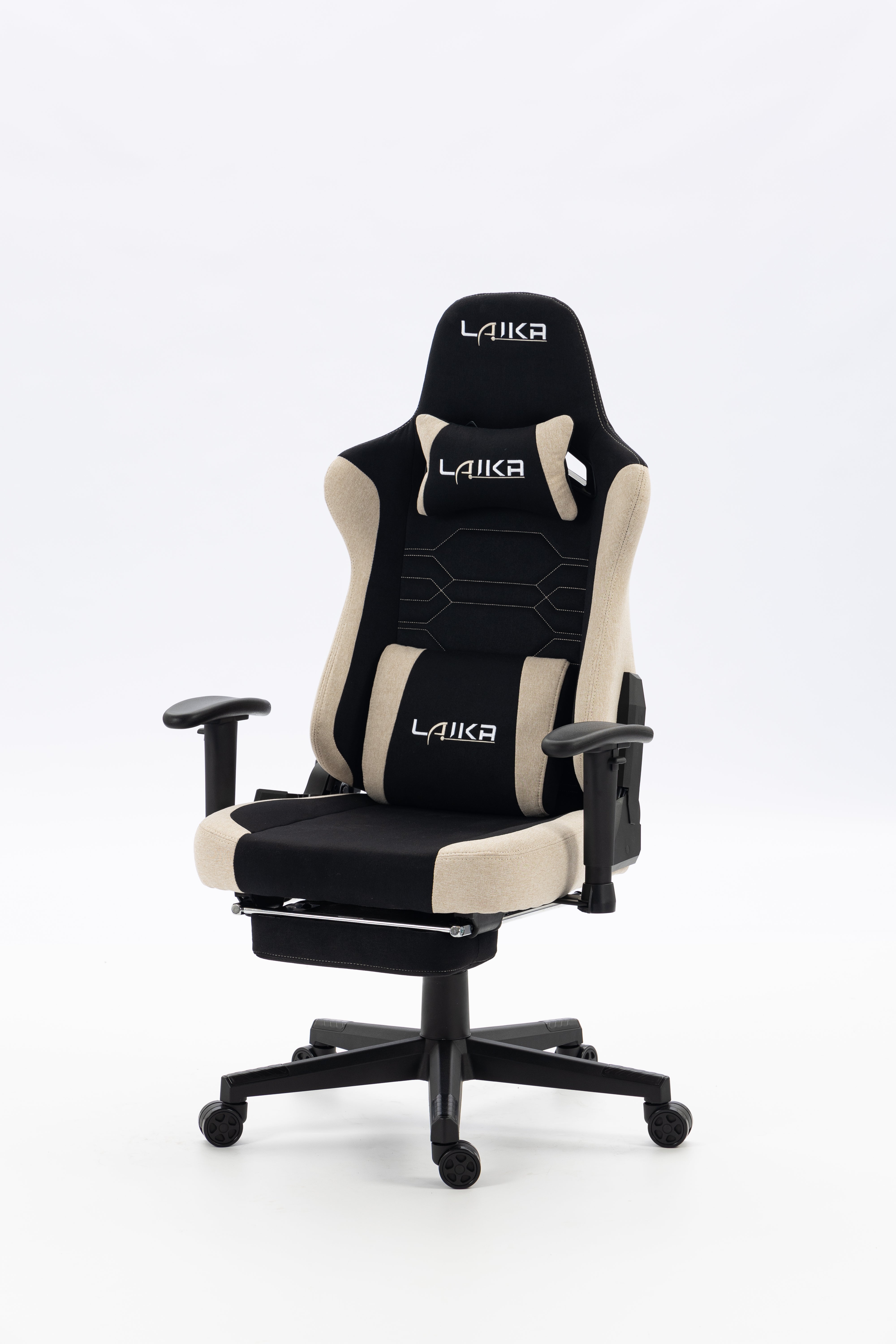 Gaming chair LK-2531T BLACK- BEIGE With Footrest