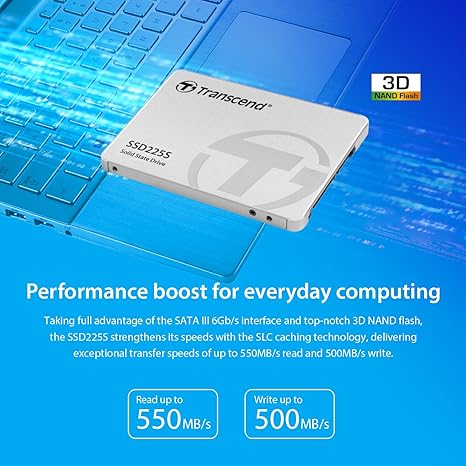 Transcend SSD225 1TB 2.5" SATA III 6Gb/s SSD, Up to 550MB/s