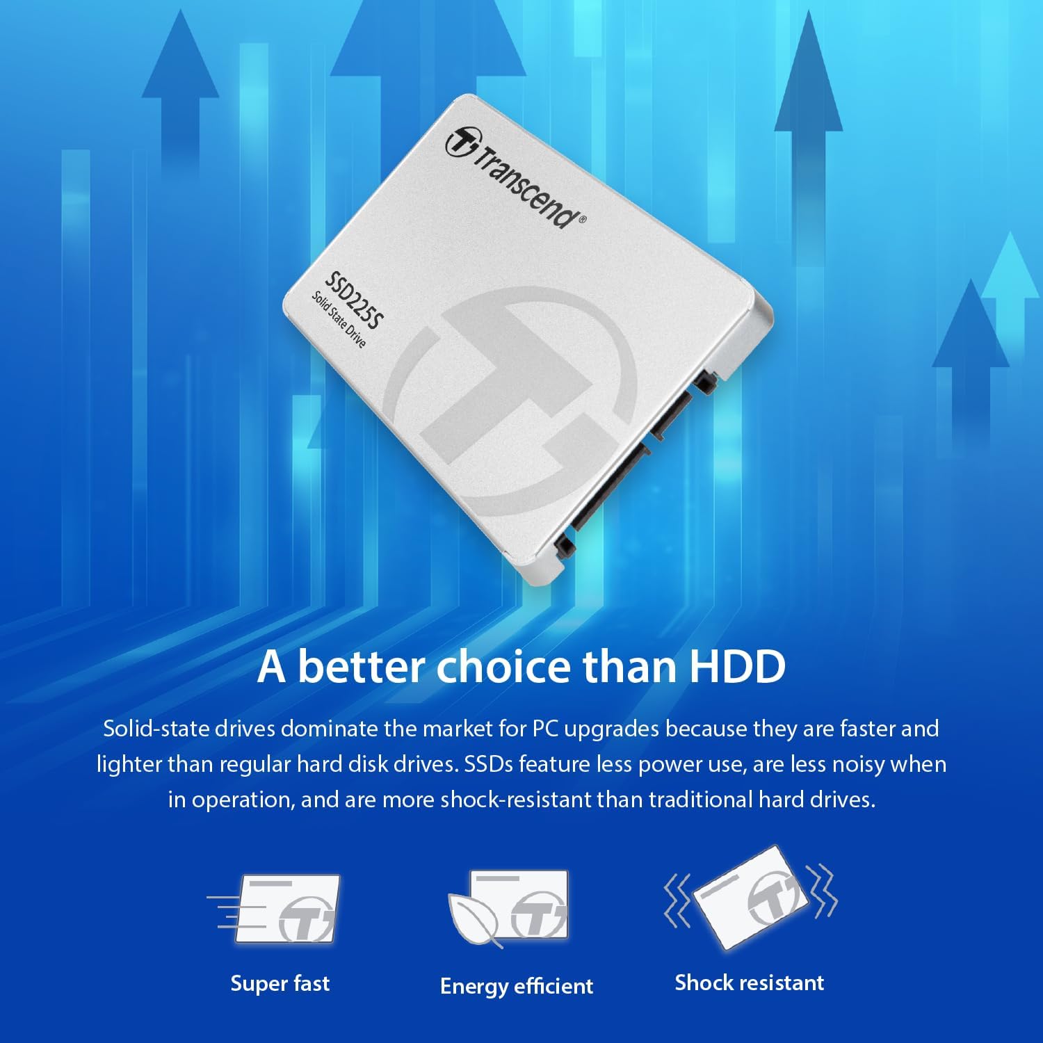 Transcend SSD225 1TB 2.5" SATA III 6Gb/s SSD, Up to 550MB/s