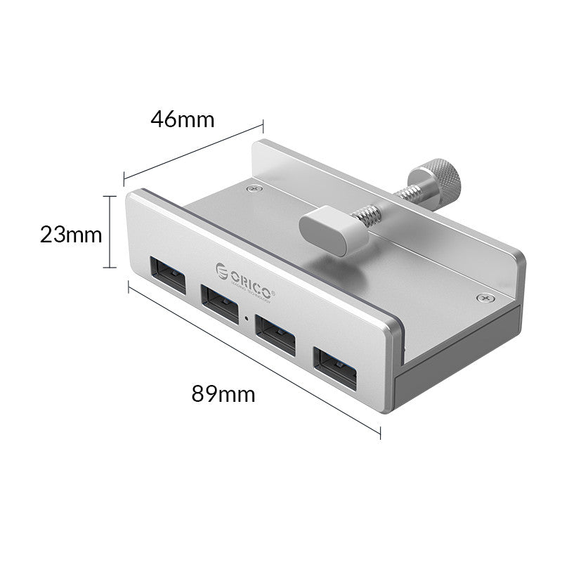 ORICO MH4PU-SV Aluminum Alloy 4 Port USB3.0 Clip-type HUB