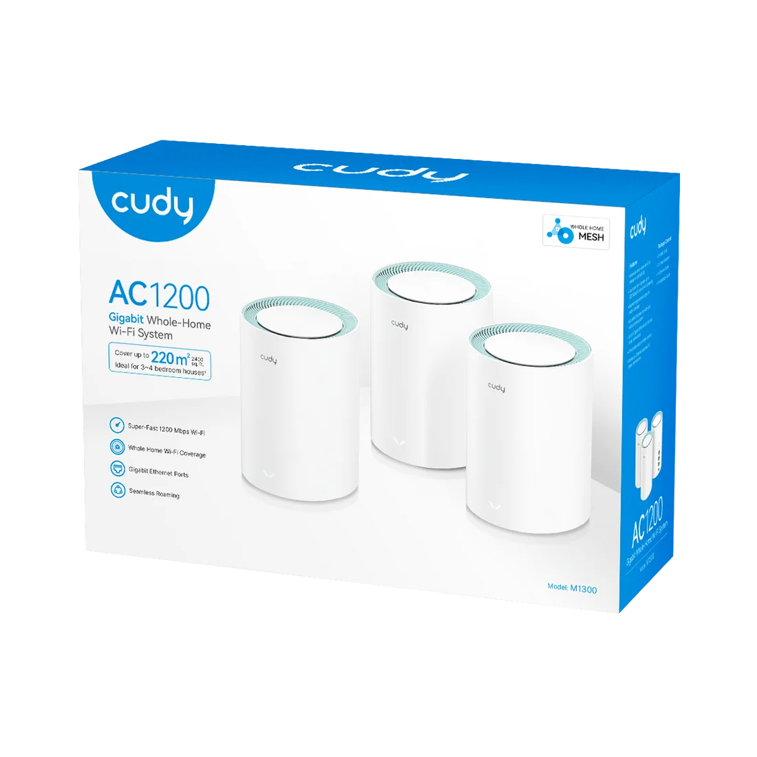 CUDY M1300 AC1200 Gigabit Mesh Wi-Fi System