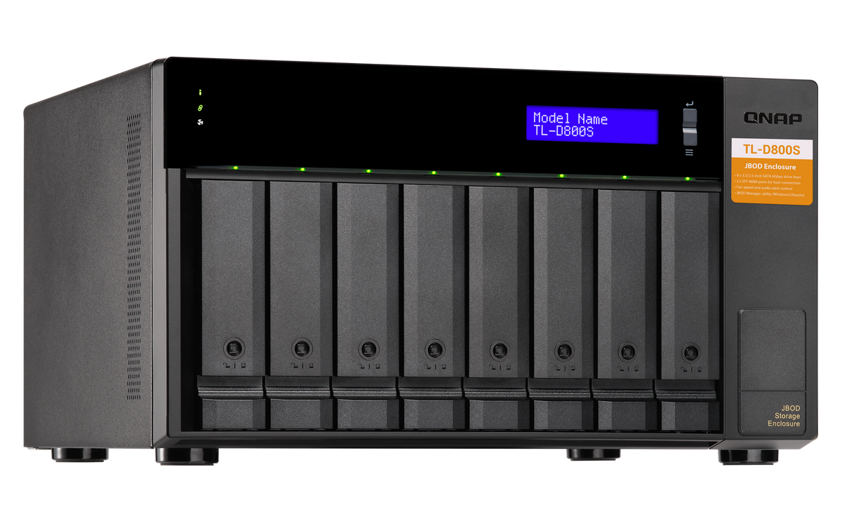 QNAP TL-D800S 8-bay desktop SATA 6Gb/s JBOD storage enclosure