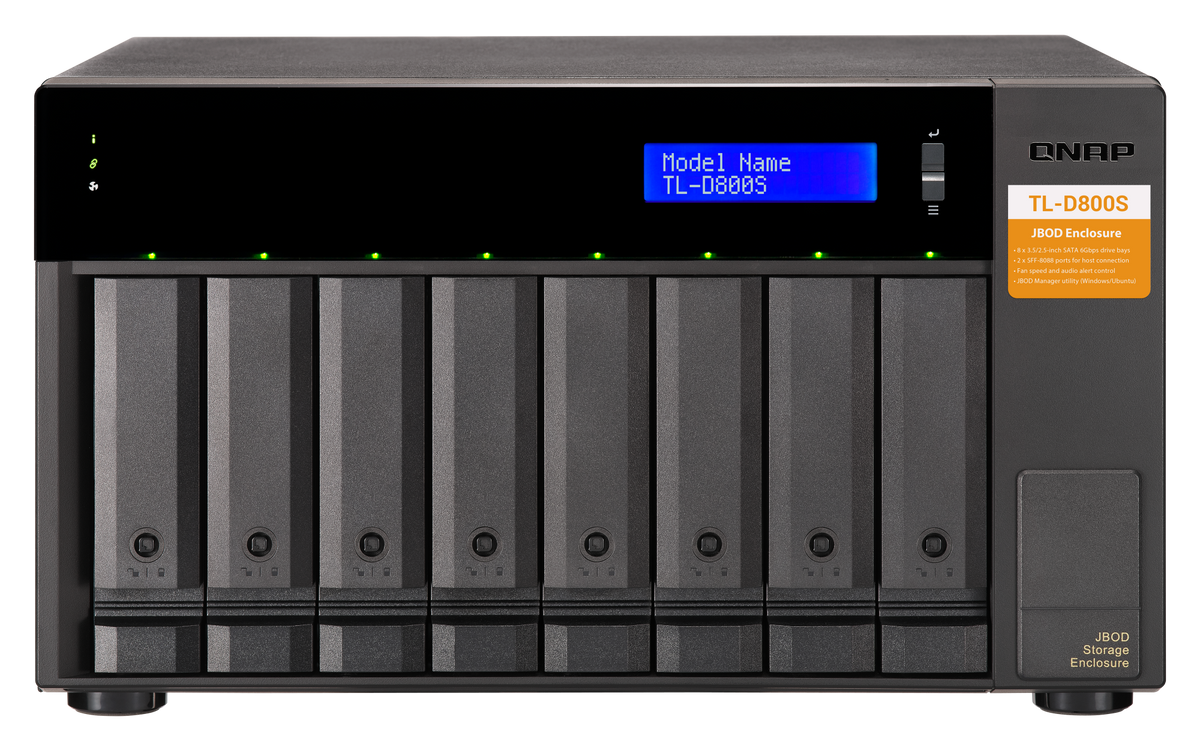 QNAP TL-D800S 8-bay desktop SATA 6Gb/s JBOD storage enclosure