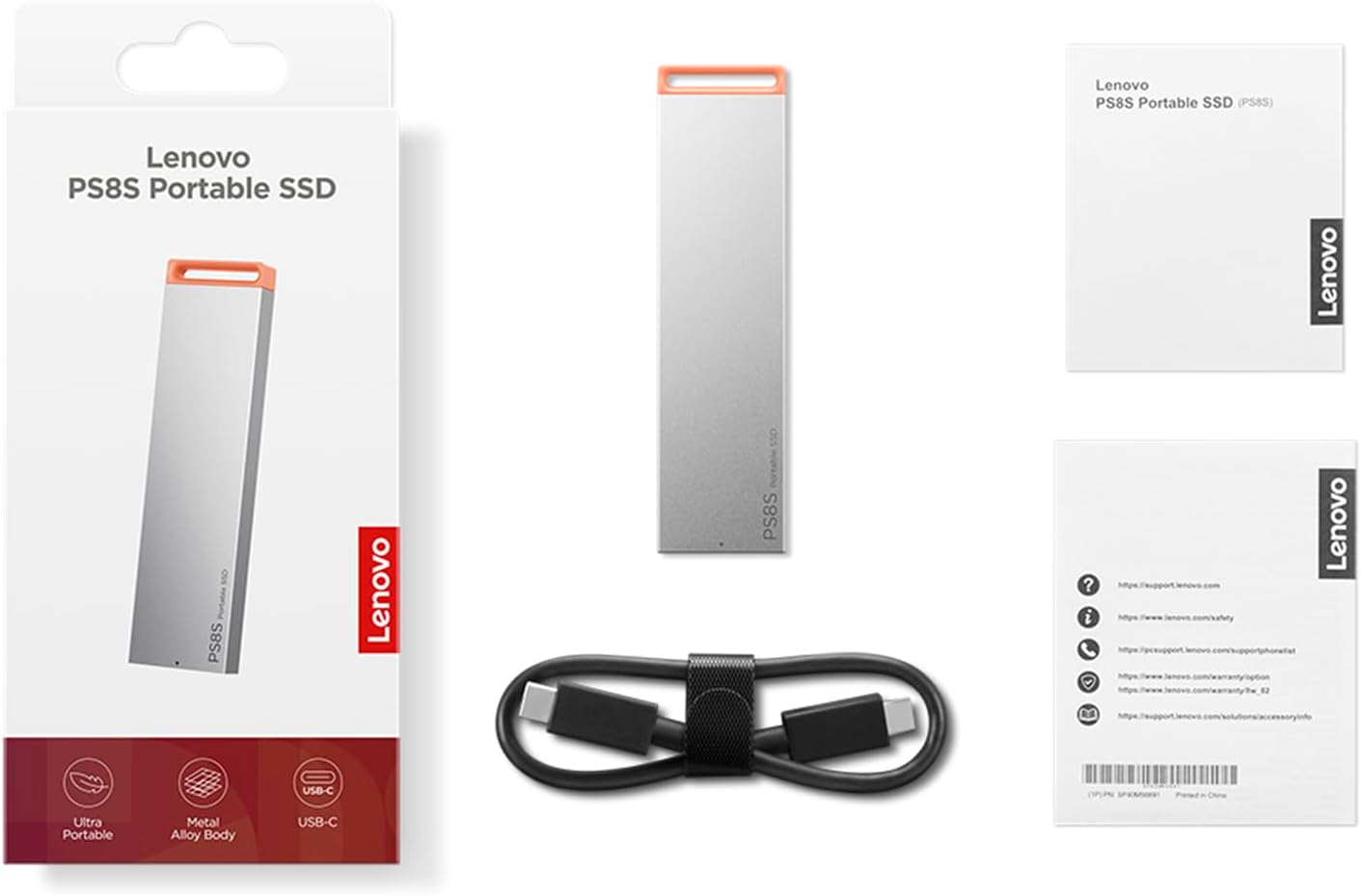 Lenovo PS8S Portable SSD, 1050MB/s Read, 1000MB/s Write