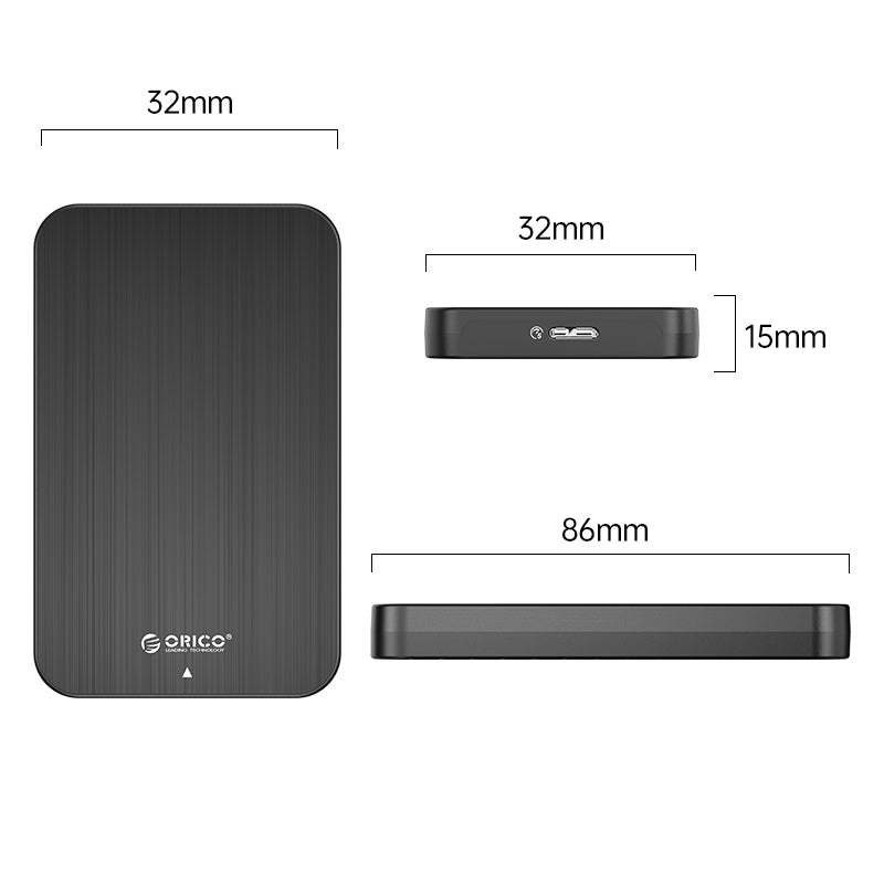 ORICO M25U3-GY 2.5 inch USB3.0 Micro-B Hard Drive Enclosure