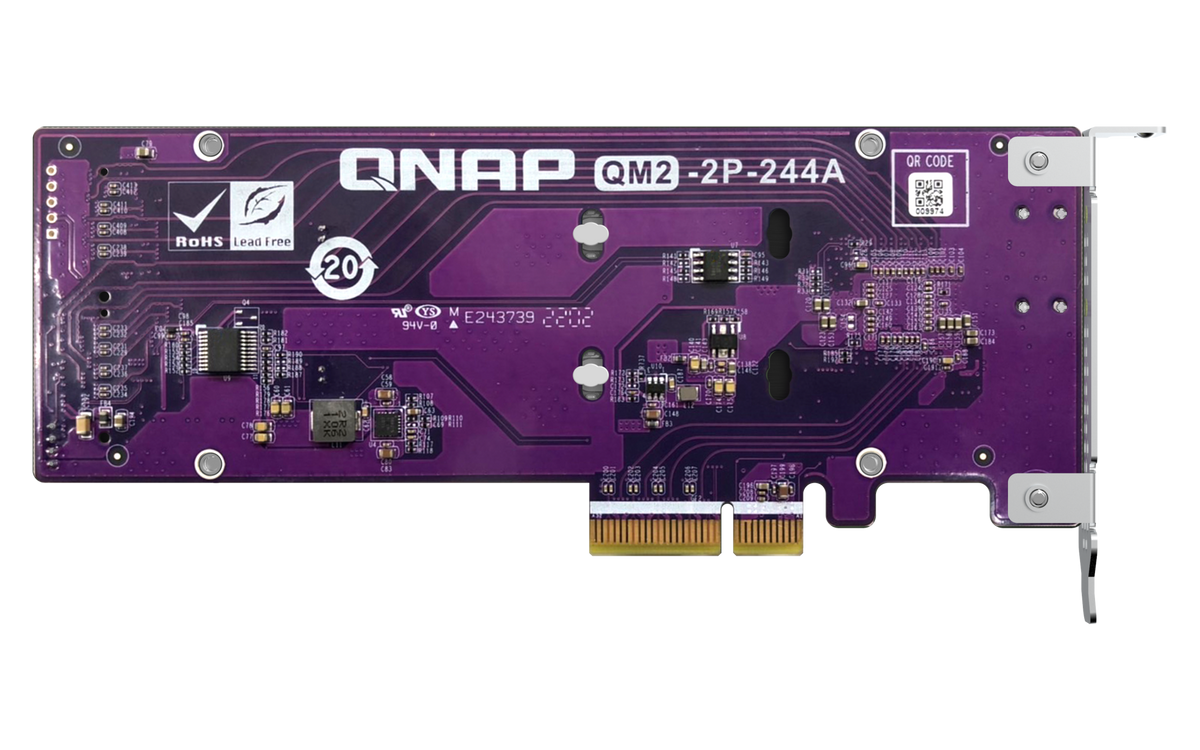 QNAP QM2-2P-244A a PCIe 2.0 Expansion Card