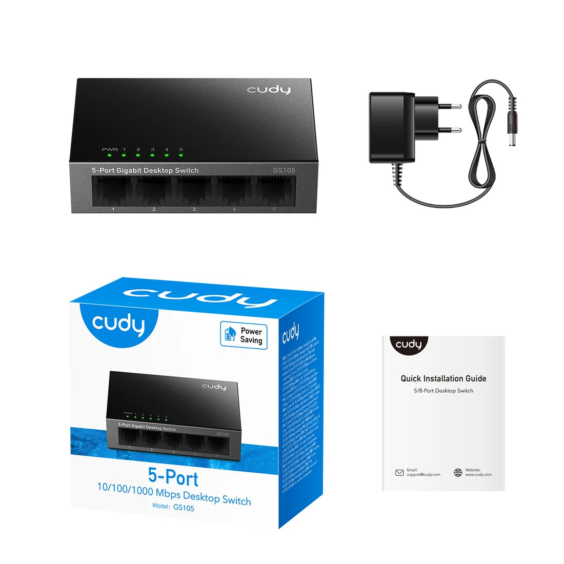 CUDY GS105 5-Port Gigabit Unmanaged Switch