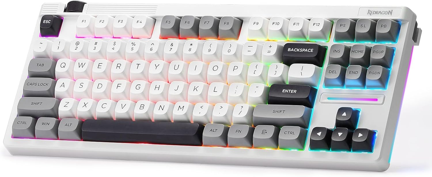 Redragon K729 WGB-RGB- PRO 80% Wireless Gasket RGB Gaming Keyboard, 3-Mode TKL Mechanical Keyboard