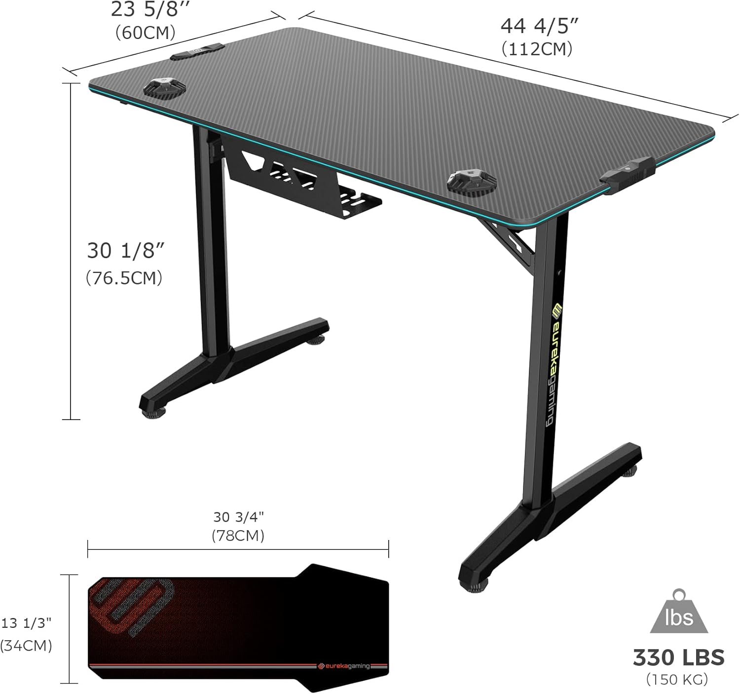 GAMING TABLE DESIGNA ERK-GIP-44B-V1 RGB