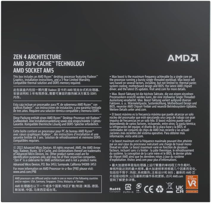 AMD Ryzen™ 7 7800X3D Gaming Processor