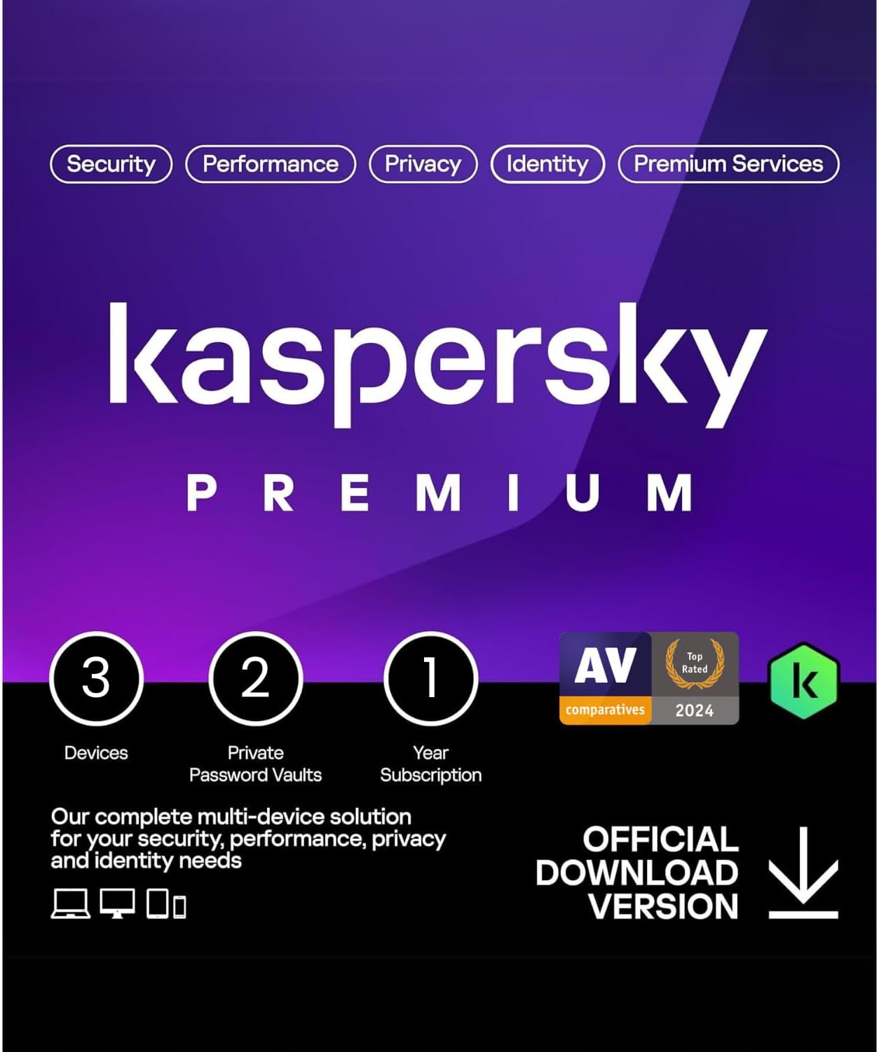 Kaspersky Premium+Costomer Suppoirt  ME3-Dvc 1Y Bs BOX Without CD