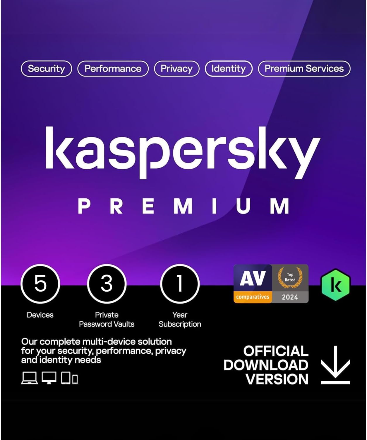 Kaspersky Premium+Costomer Support  ME5-Dvc 1Y Bs BOX Without CD