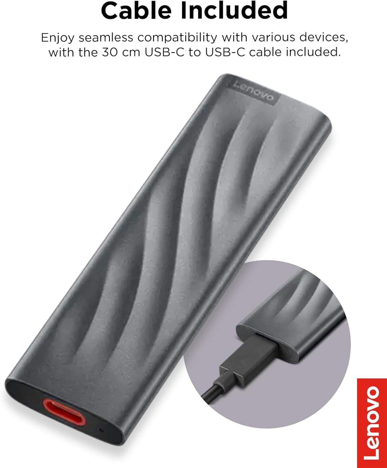 Lenovo PS8 Portable SSD 2TB USB-C UP TO 1050MB/s